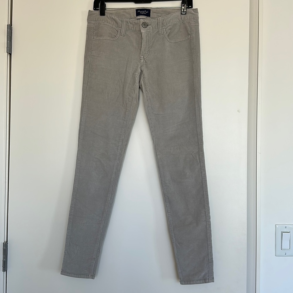 American Eagle Gray Corduroy Jeans